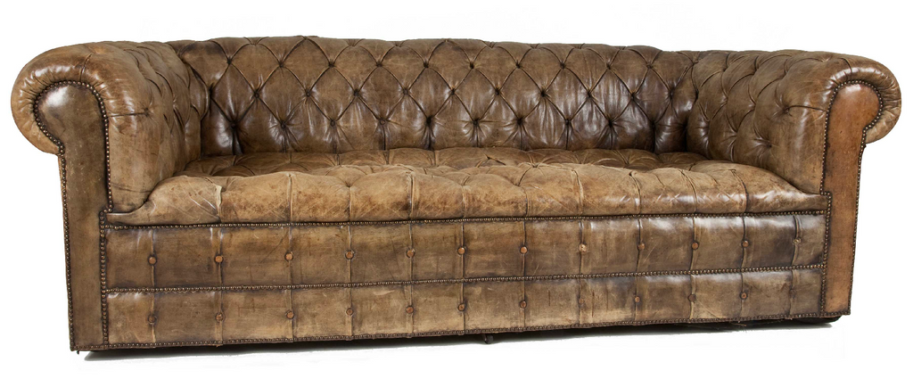 x SOLD : Distressed Chesterfield Sofa