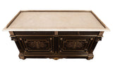 A Superb French Napoleon III Ebony and Gilt Mounted Commode. SALE PRICE: