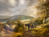 Oil Paintings, Landscapes, pair by Joseph Barker of Bath (1824-1904)