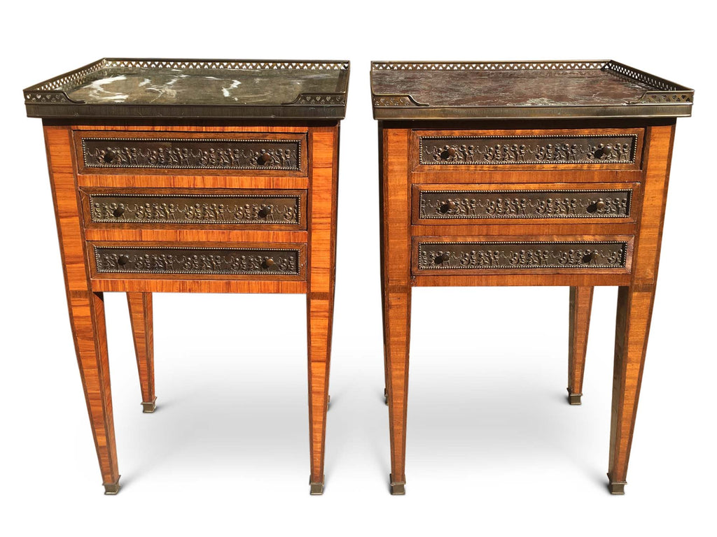 x SOLD : A Pair of Antique 19th Century French Bedside Tables