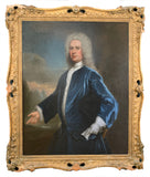 Oil Painting Portrait of John Campbell, the 4th Duke of Argyll, att, to John Vanderbank (1694-1739)