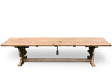 Refectory Table & Benches, 'Mouseman' design in washed Oak.