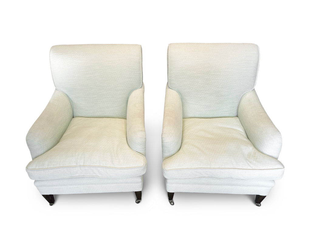 Pair of Howard Style Armchairs, 20th C.