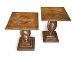 Pair of Bedside Tables 'Beehive Design'