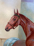 Oil painting portrait of a Racehorse by George Paice (1854-1925)