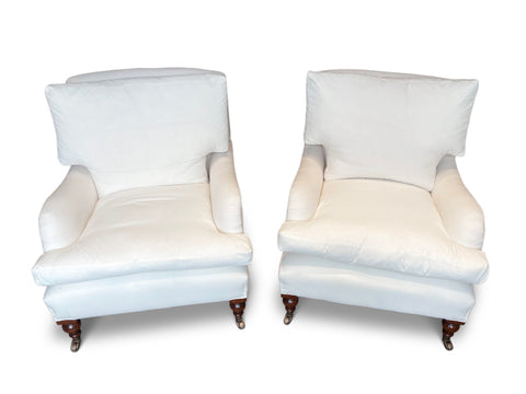 Pair of Upholstered Armchairs ' Howard Design' made by Garners