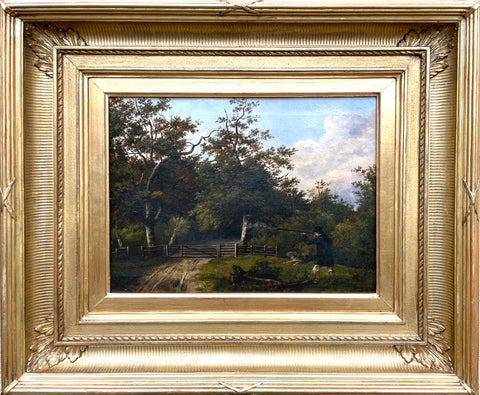 Oil Painting, Small Shooting Scene By Chapman Bayley (1818-1832)