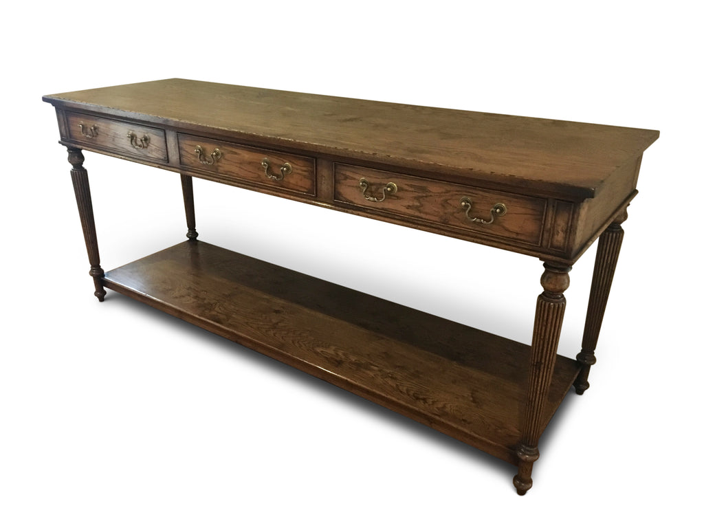 Console Table, Three Drawer in the Regency taste.