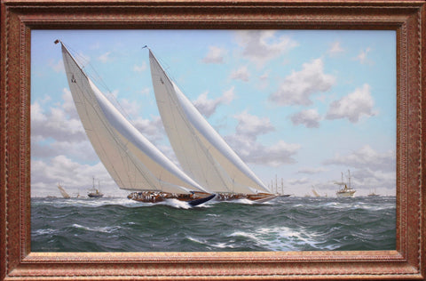 Superb Yachting Scene Oil on Canvas by Richard Firth SOLD (Pls enquire for New pics or Commissions).