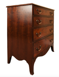 A small and handsome antique mahogany chest of drawers 