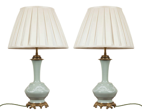 x SOLD : A Pair of Antique French Table Lamps